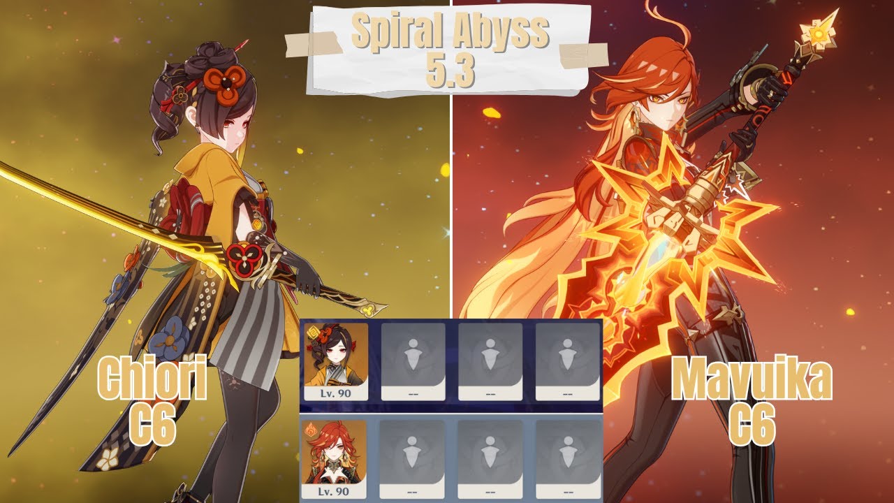 C6 Chiori & C6 Mavuika Solo Spiral Abyss 5.3