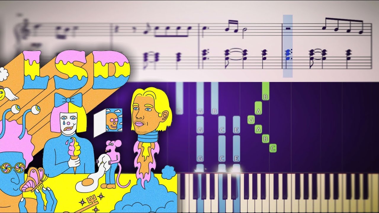LSD - No New Friends (Sia, Diplo, Labrinth) - Piano Tutorial + SHEETS
