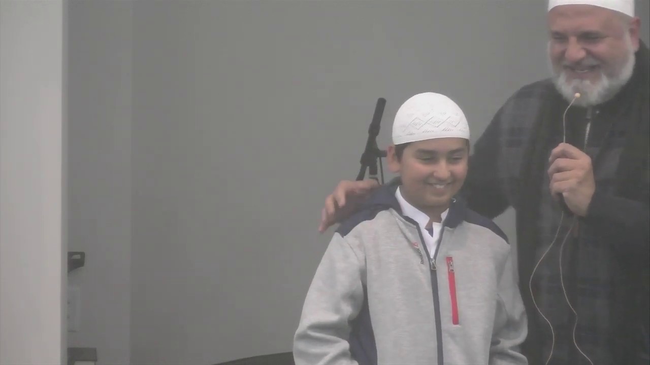 Young Talhah performing Khutbah Al Hajah