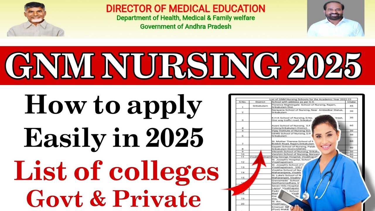 AP GNM NURSING 2025 | List of colleges Govt & private | How to apply Easily Step-by-step | 
