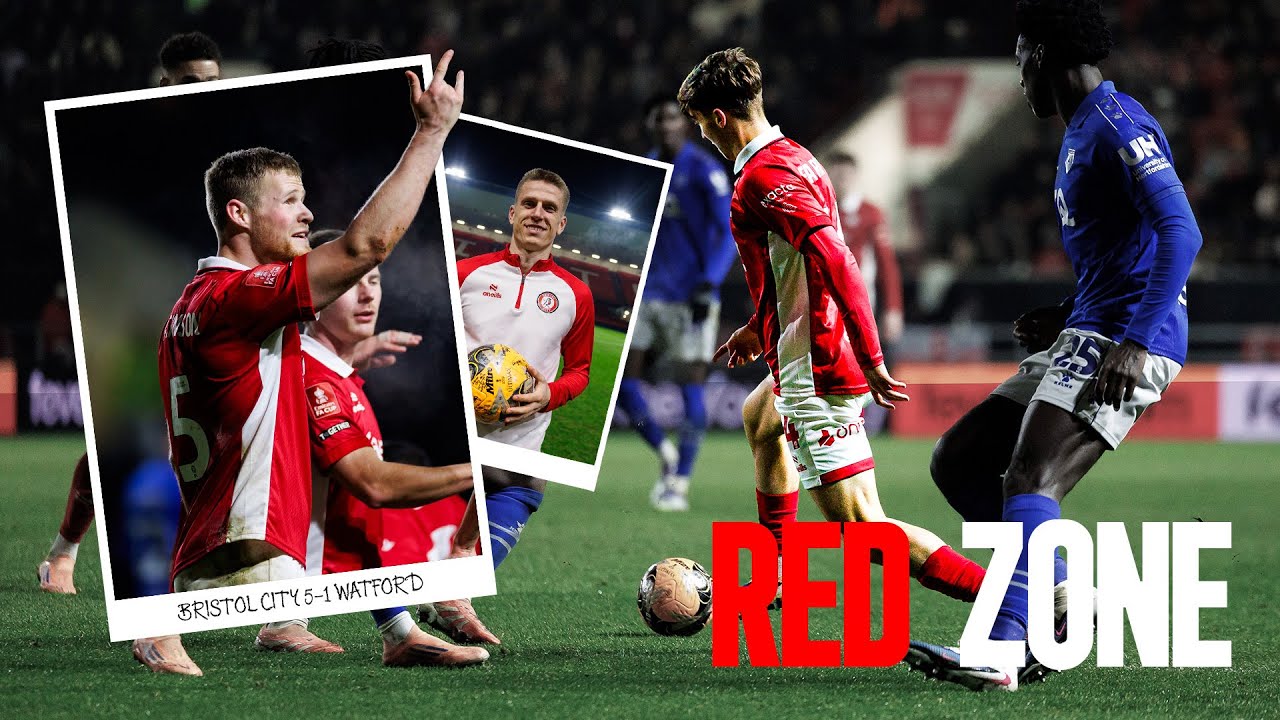 Every goal PITCHSIDE 💥 Bristol City 5-1 Watford | FA Cup Match Highlights | Red Zone