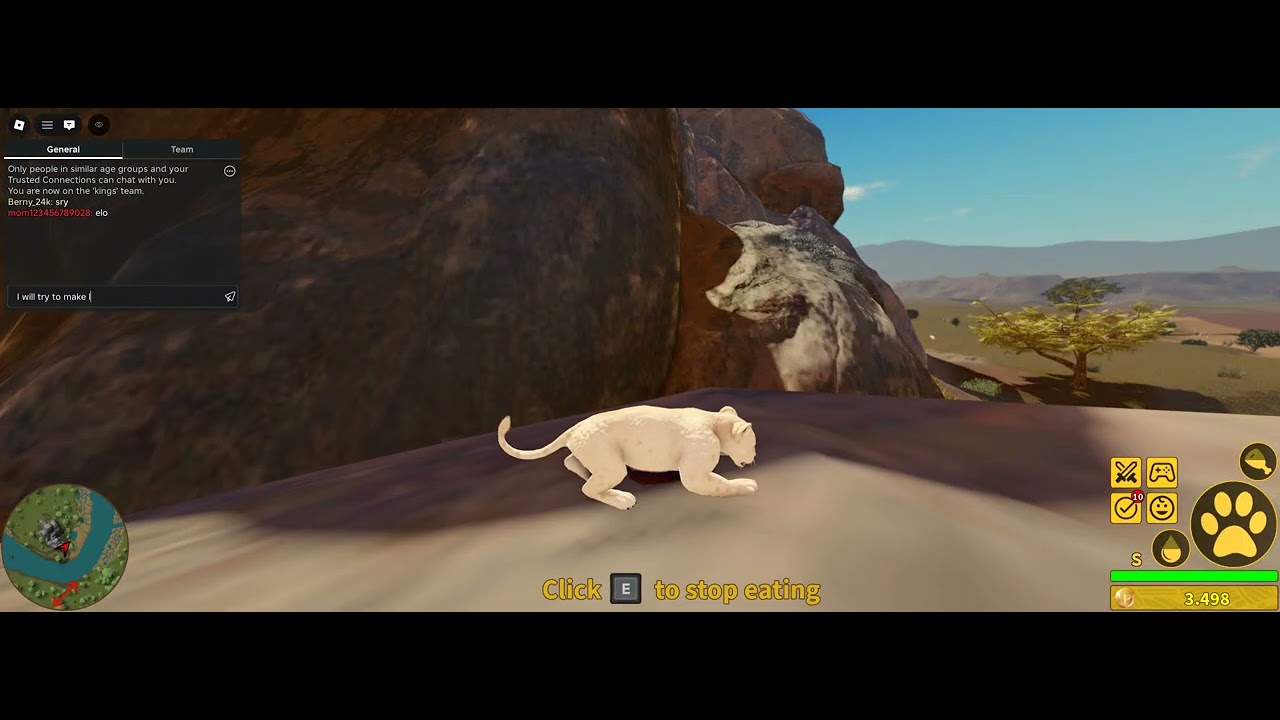 Roblox savannah life lion gameplay!