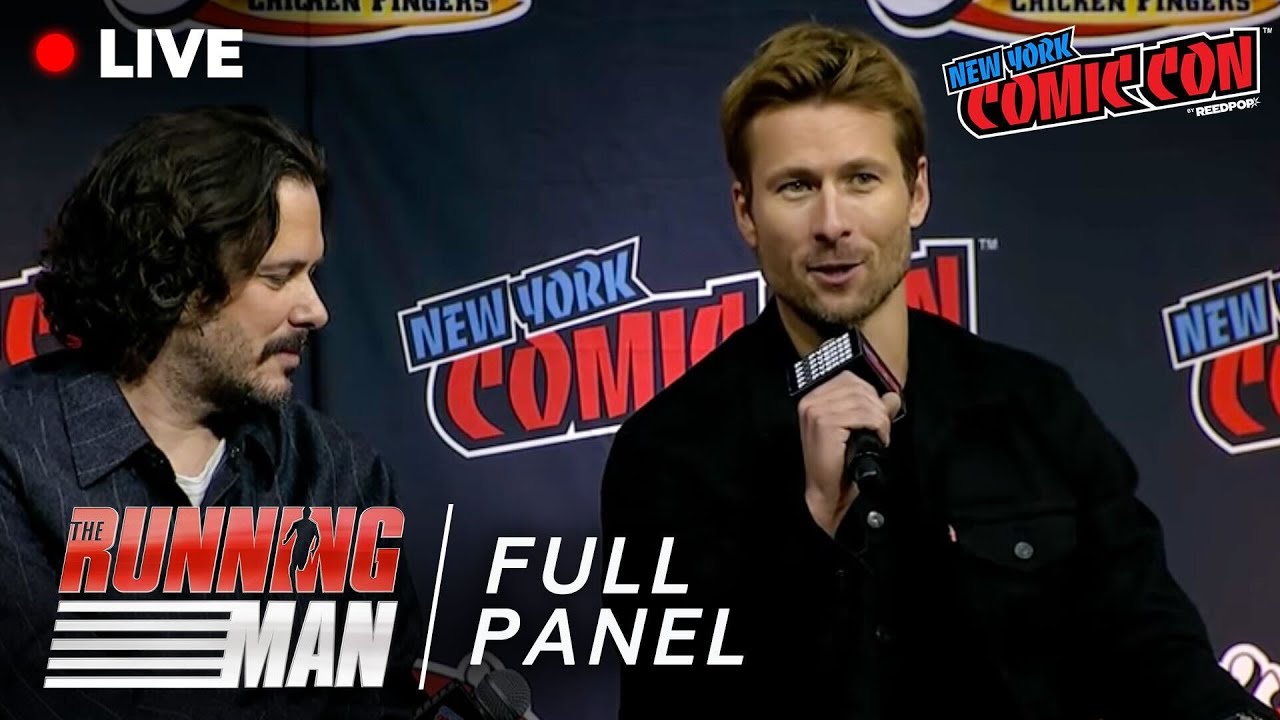 🔴 LIVE: The Running Man FULL NYCC Panel feat. Glen Powell, Lee Pace, Edgar Wright