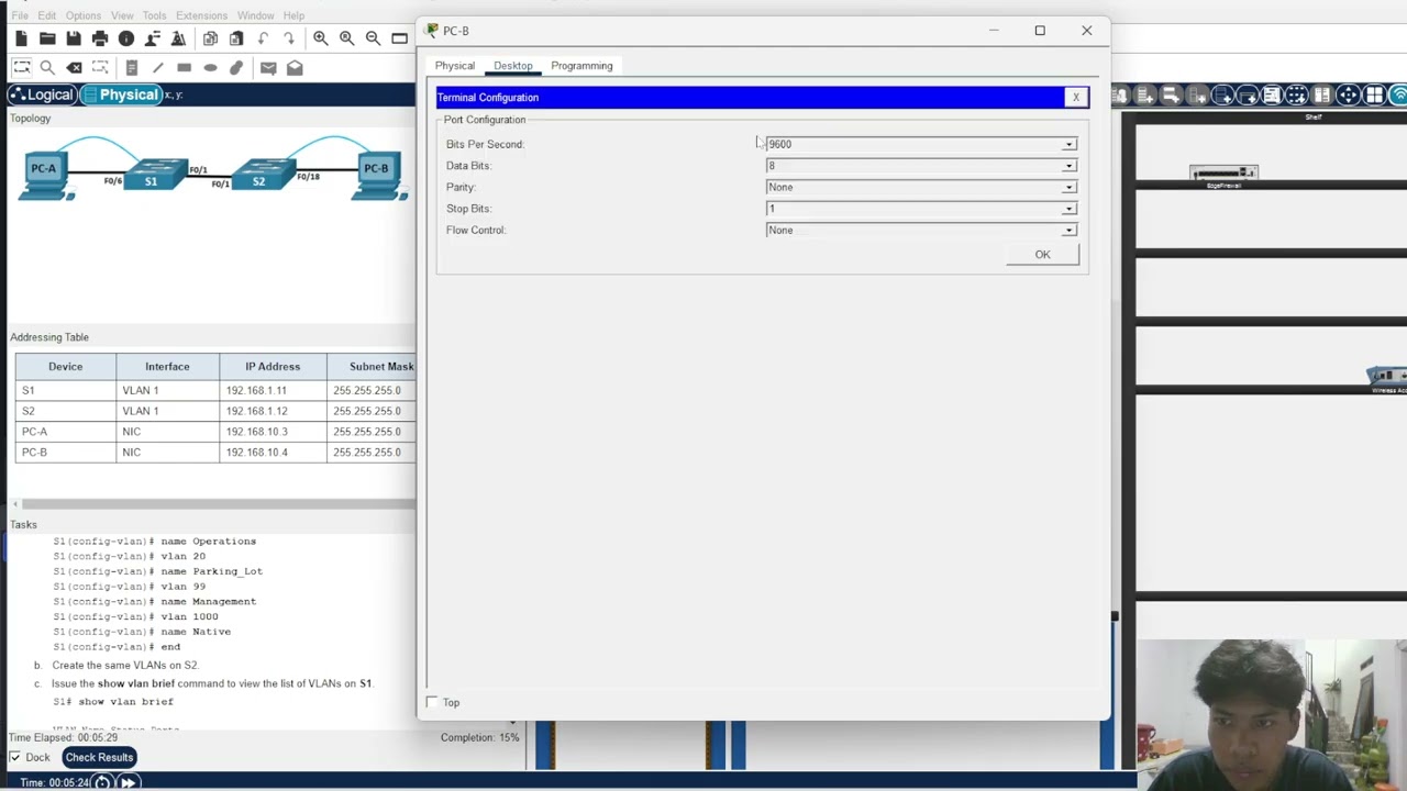 3.4.6 Lab - Configure VLANs and Trunking