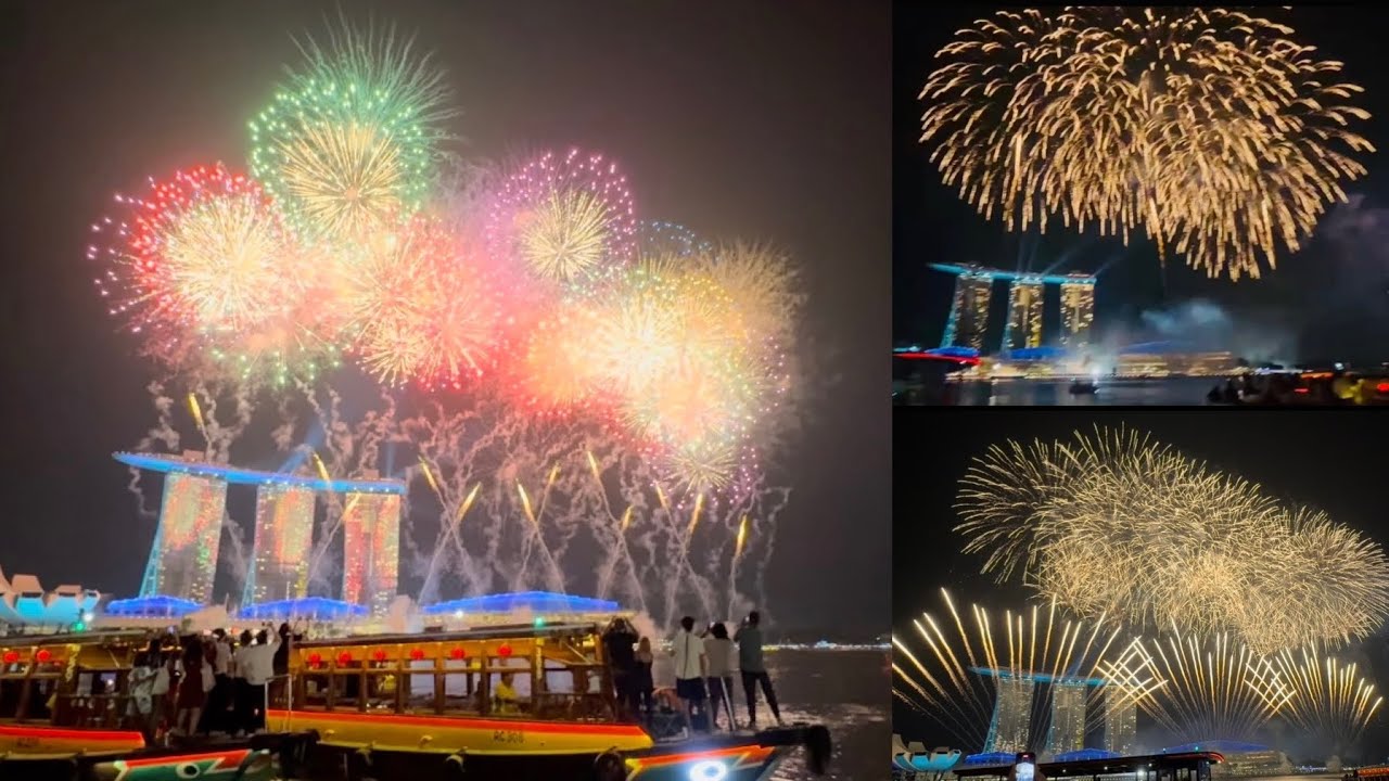 2023-2024年新加坡滨海湾跨年烟火秀New Year's Eve Fireworks Show in Singapore Marina Bay 2023-2024
