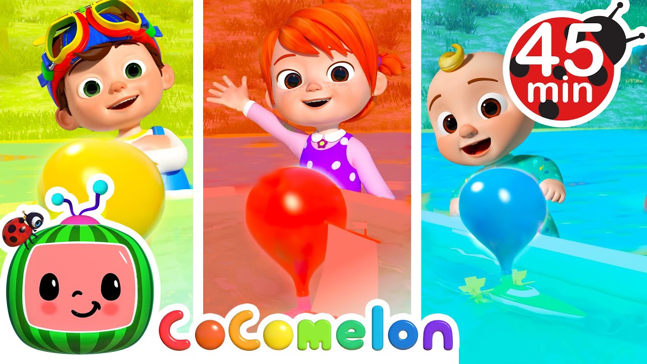 Balloon Boat Colors Race | Little Angel & Cocomelon Nursery Rhymes