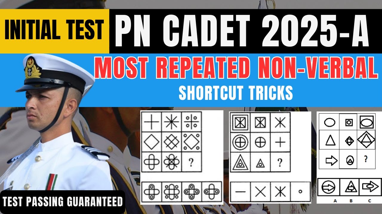 PN Cadet Non Verbal Question Tricks| PN Cadet 2025-A Registration|PN Cadet Initial Test Preparation
