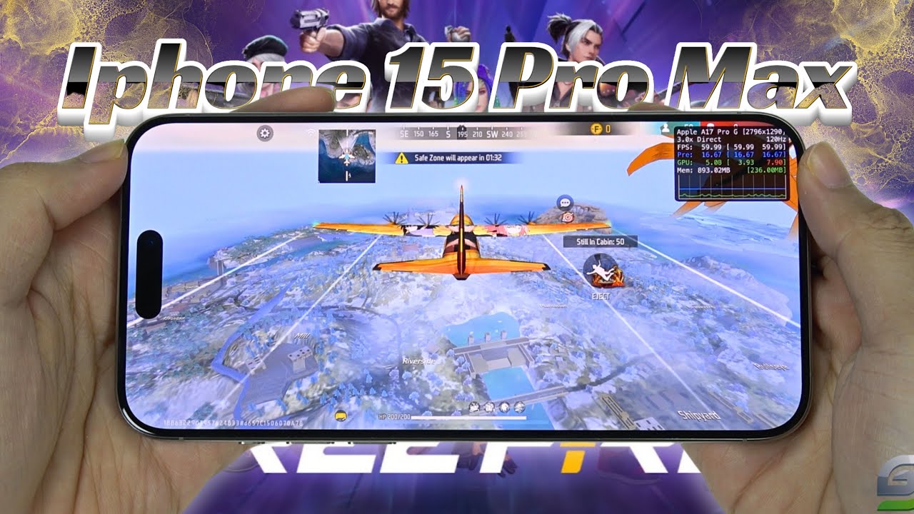 iPhone 15 Pro Max test game Free Fire Mobile 2025