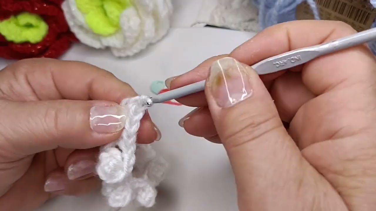 Punto pop corn en crochet 🙏 SUSCRIBANSE Y DENLE 👍 UN ME GUSTA 🙏#foryou #crochet #parati #tutorial 