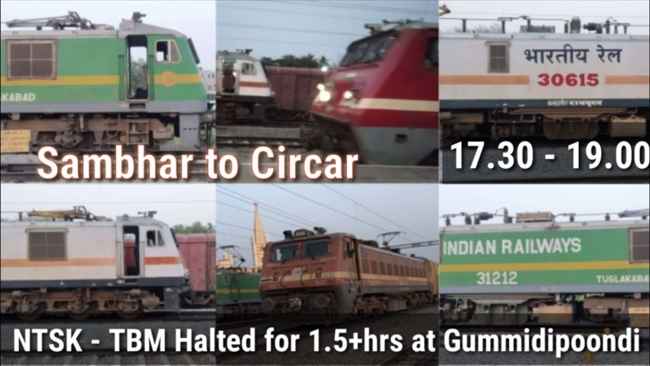 Sambhar to Circar...!! New tinusika - Tambaram Spl halted for 1.5hrs at GPD || Circar arriving GPD.