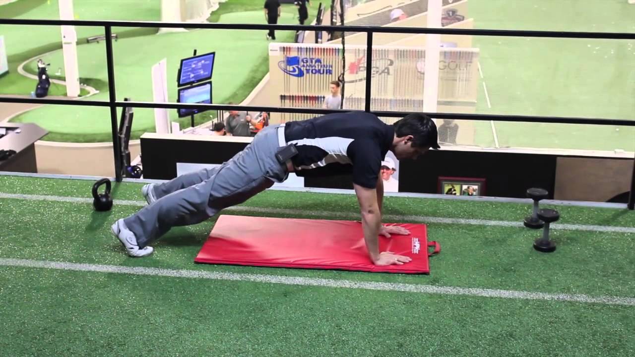 T Push up with Leg Abduction