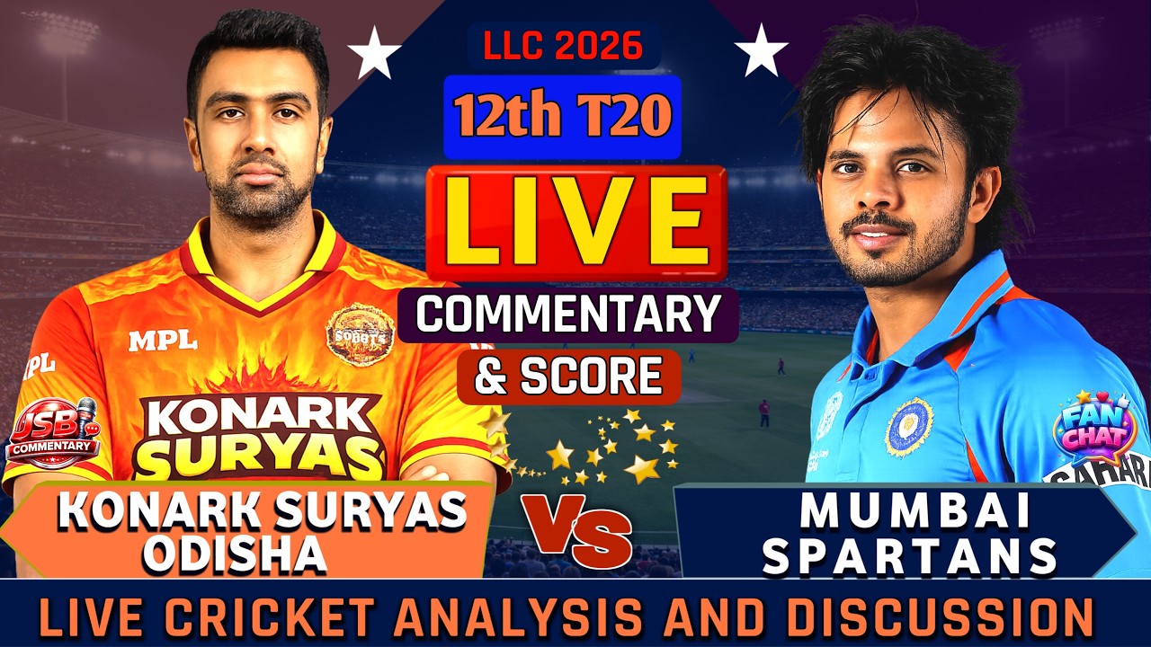 Konark Suryas Odisha vs Mumbai Spartans Live | KSO vs MSP 11th T20 LLC 2026 | Score & Commentary