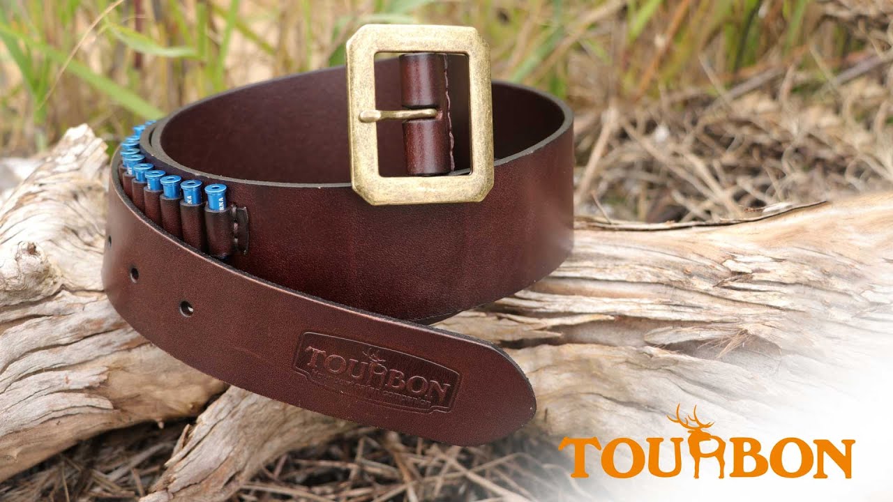 Tourbon Rifle Ammo Belt Bandolier .22cal Shell Holder Hunting Adjustable Length 20 Rounds