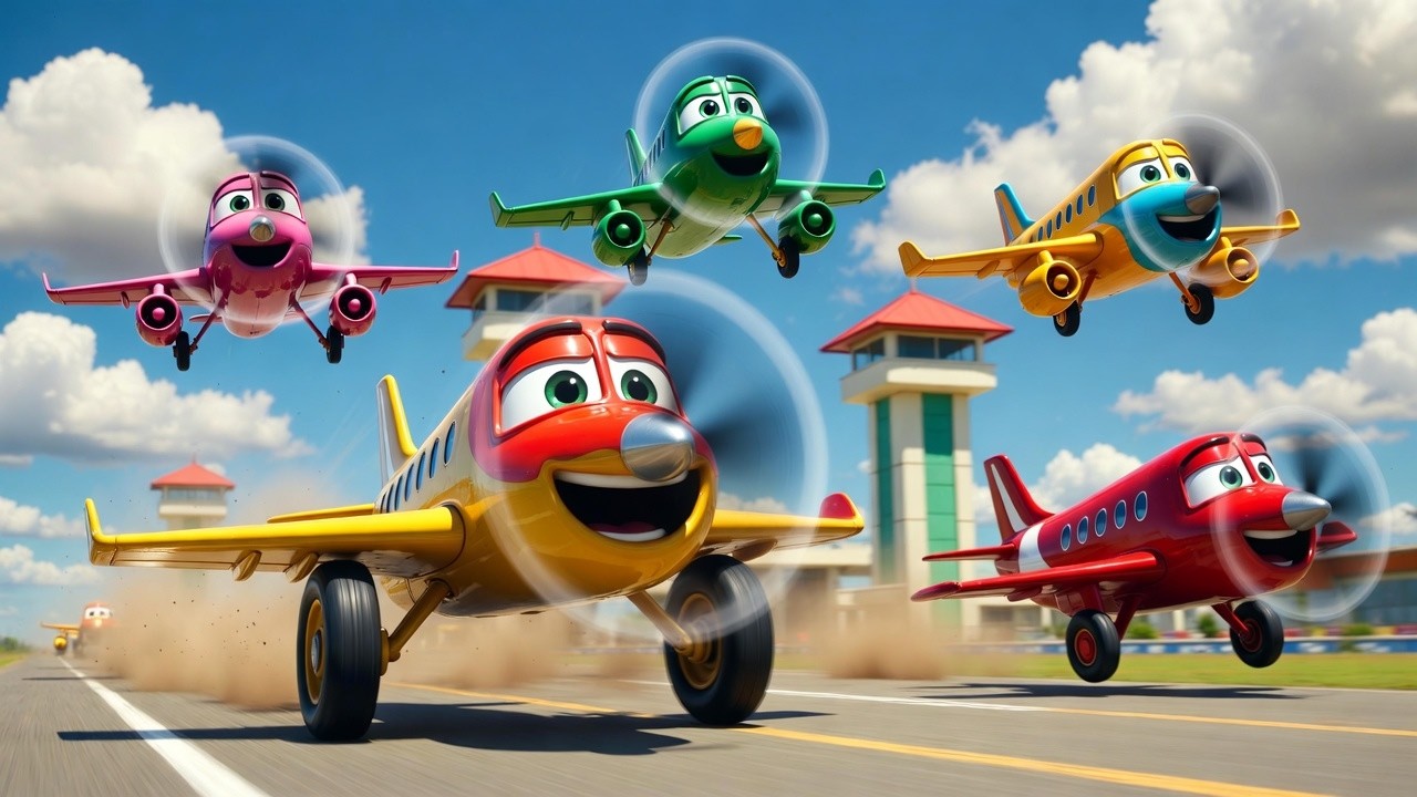 Siete Avioncitos de Juguete ✈️ | Fiu Fiu Fiu | Canción Infantil para Aprender a Contar