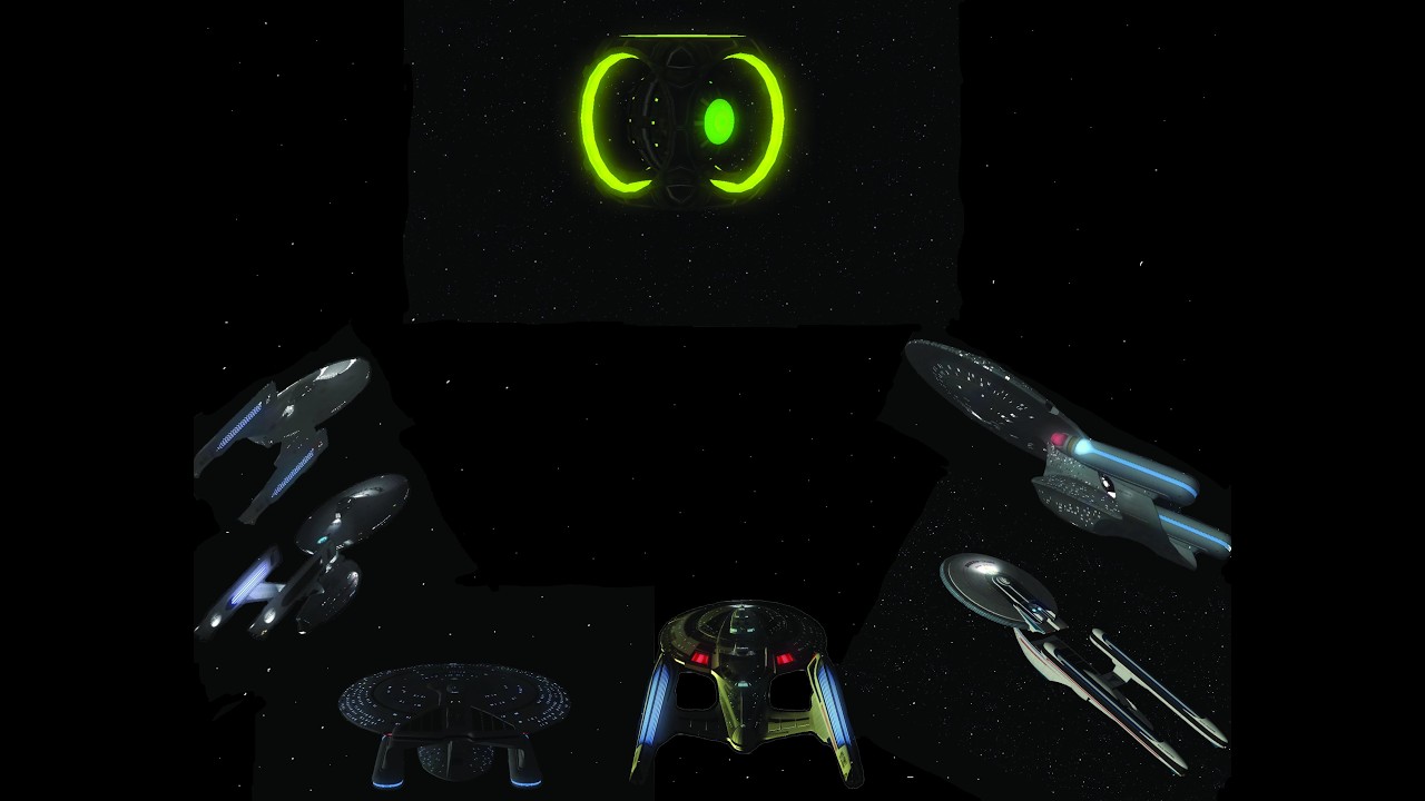 BorgSC Vs Sovereign  & 5 Federation Ships