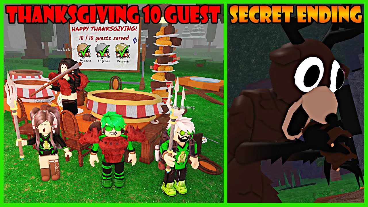 GG! Aku Selesaikan Semua Misi Thanksgiving Dapat Secret Ending - Roblox 99 Night In The Forest