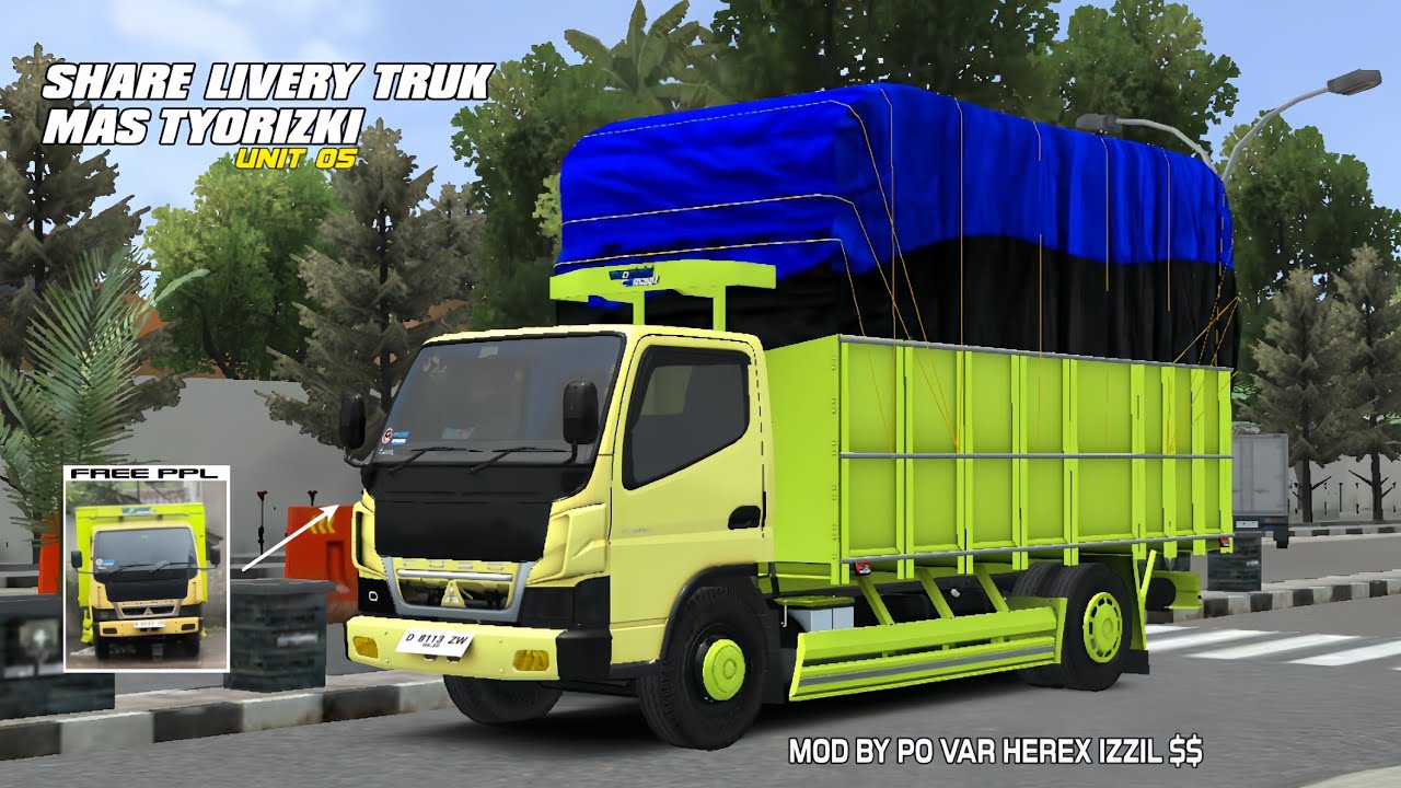 RILIS‼️LIVERY TRUK CANTER MAS TYORIZKI UNIT 05,MOD BY PO VAR HEREX IZZIL $$ FREE PPL NO PW