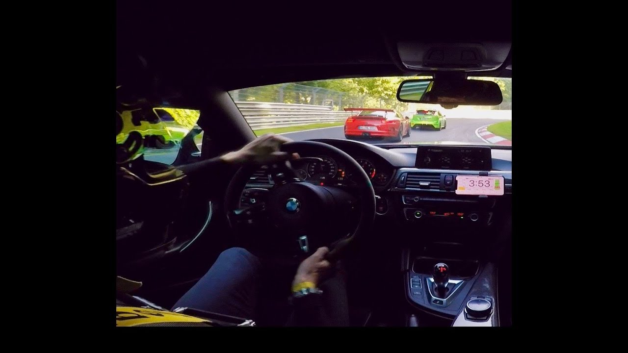 Nurburgring BMW M4 VS Porsche 991 GT3 RS Trackday ( Bergwerk almost crash )