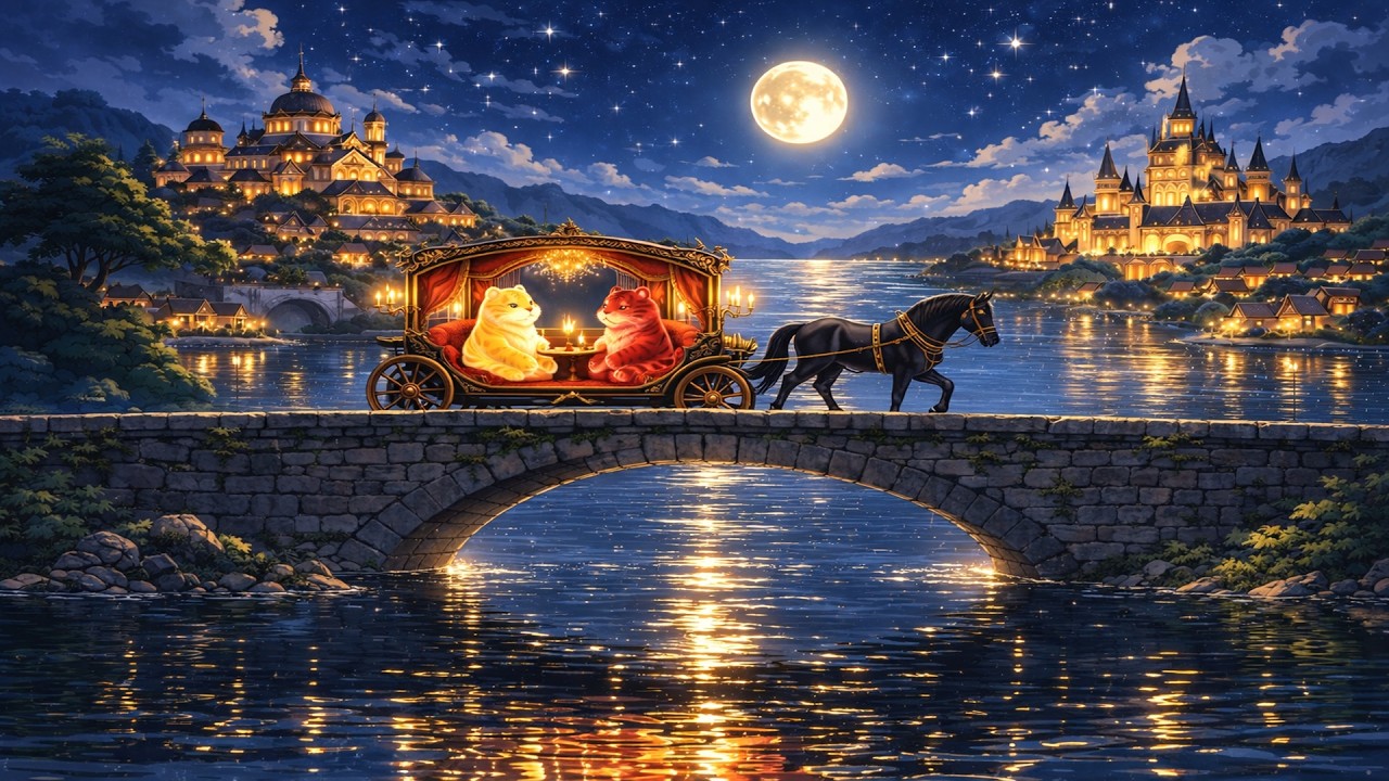 Moonlight Carriage Drive Lofi for Study 🌙| Cozy Relax ASMR
