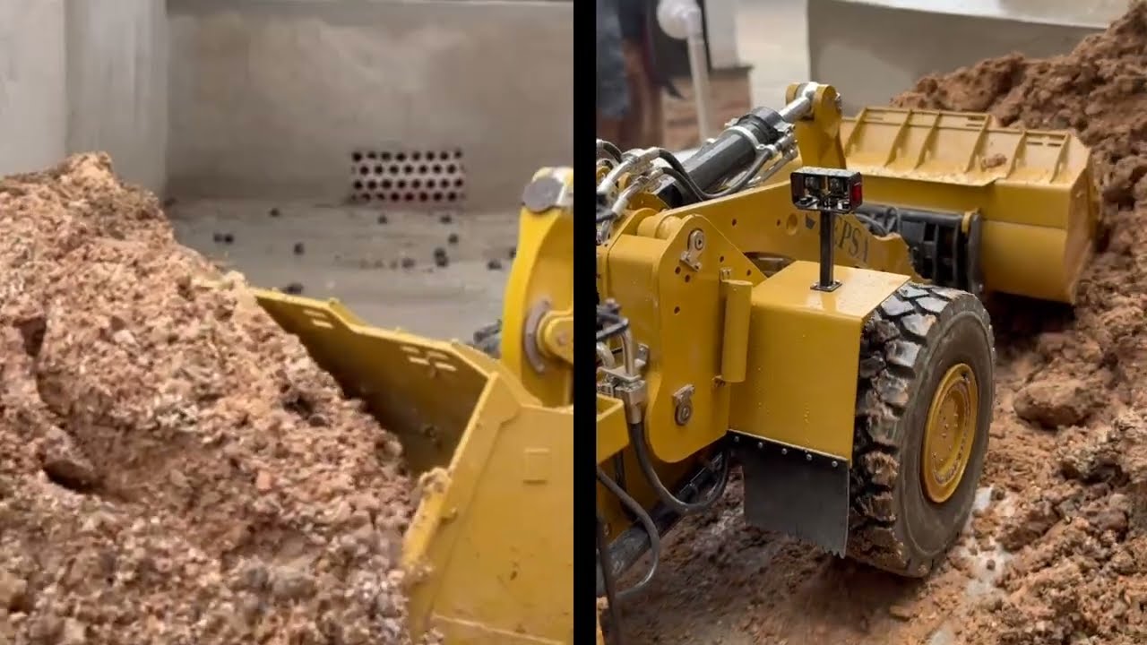 Kabolite K988 RC Wheel Loader Moving Dirt | Realistic Construction Diorama