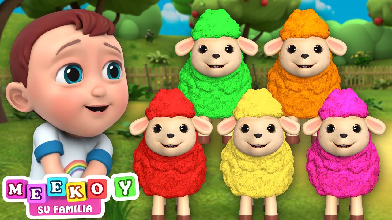 Cinco lindas ovejas 🐑 + Más canciones para niños | Meeko's Family en Español