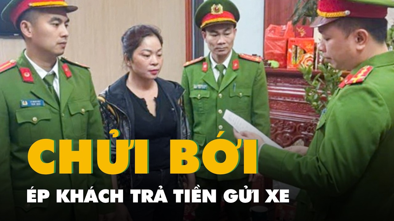 Bắt người giật chìa khóa, chửi bới, ép khách trả tiền gửi xe trái phép ở đền Bà Chúa