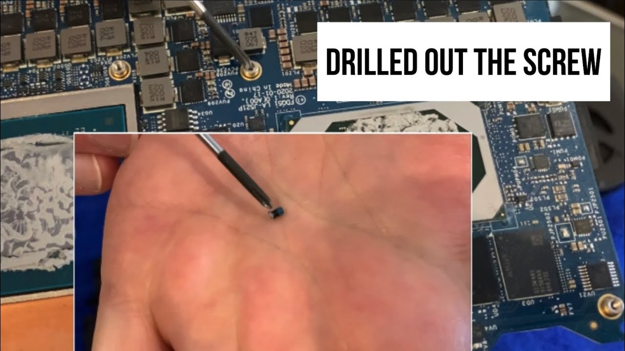 Alienware M15 R3 i7 10875H RTX 2070 Super #repaste #drilling a screw from any laptops