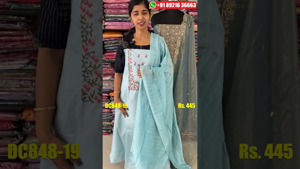 Budget Friendly Daily Wear Churidar Materials Set (Unstitched) | Online Churidar Shop | DC848