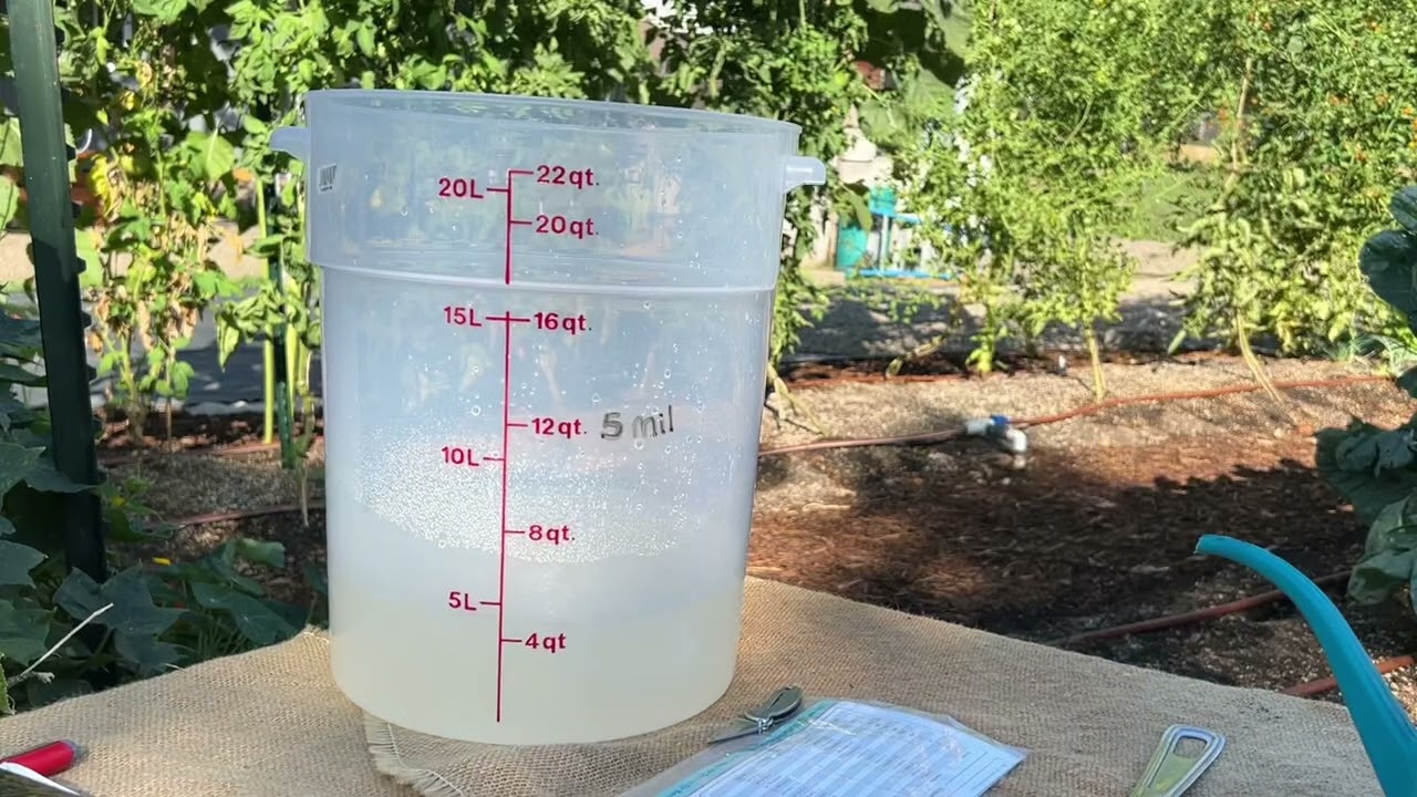 Indoor plant nematode release using small watering can