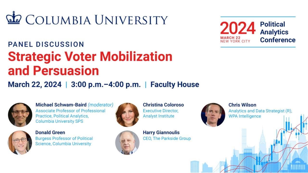 Political Analytics Conference 2024 - Strategic Voter Mobilization and Persuasion