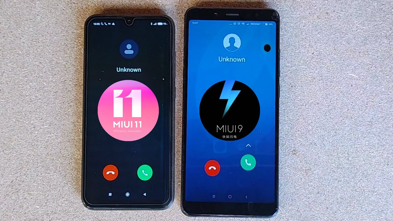 Miui 11 VS Miui 9.5 incoming Calls