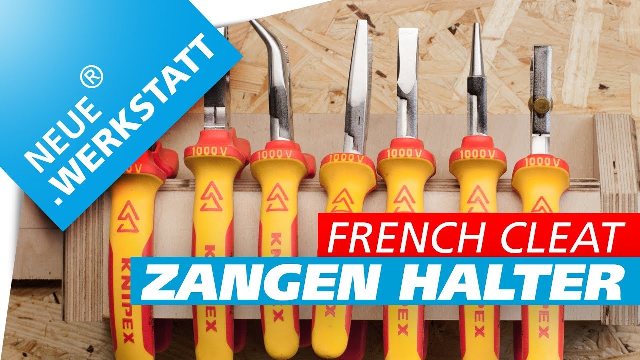 SCHÖNSTE French Cleat Wandhalterung für Zangen jeder Art! - Zangenhalter Werkzeugwand
