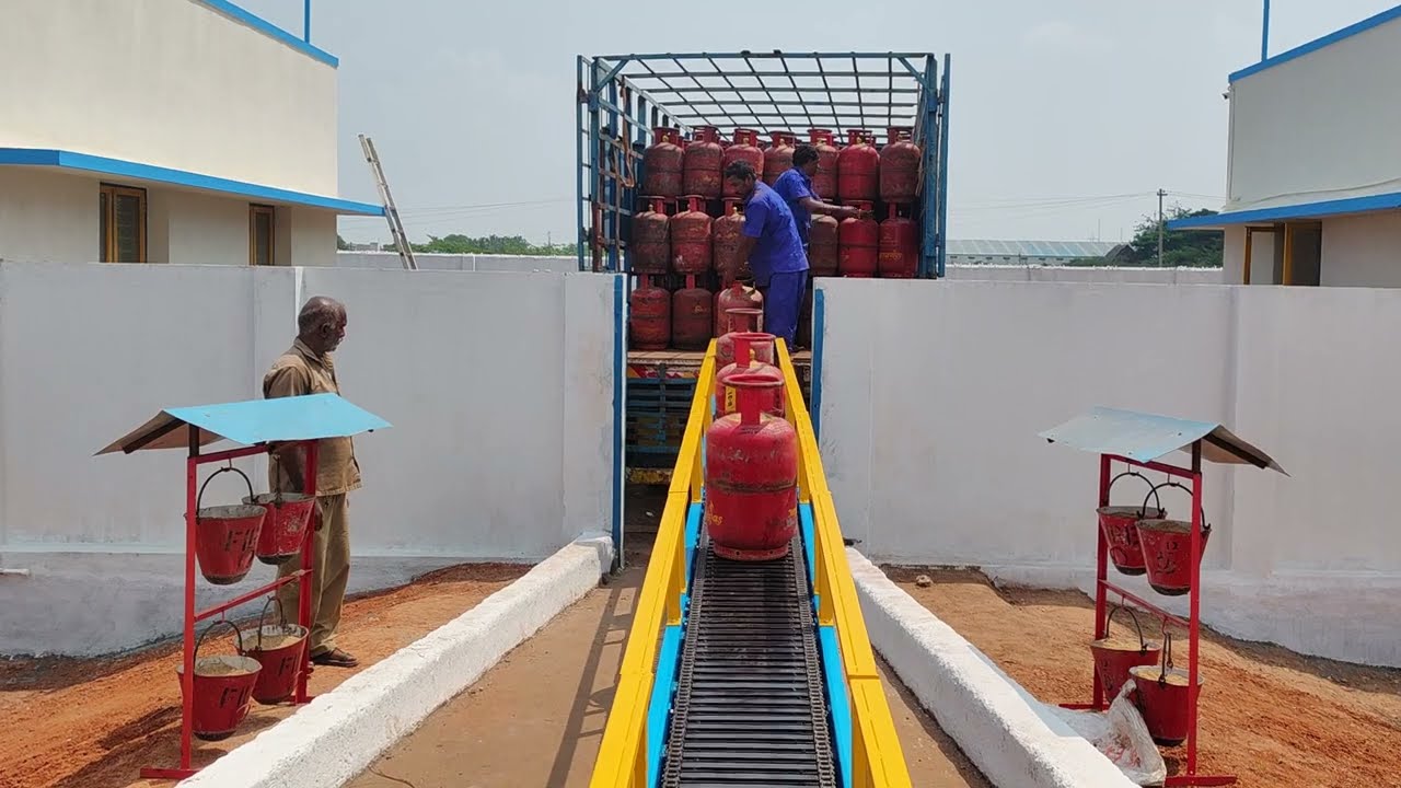Loading Unloading of LPG Cylinders at LPG Godown