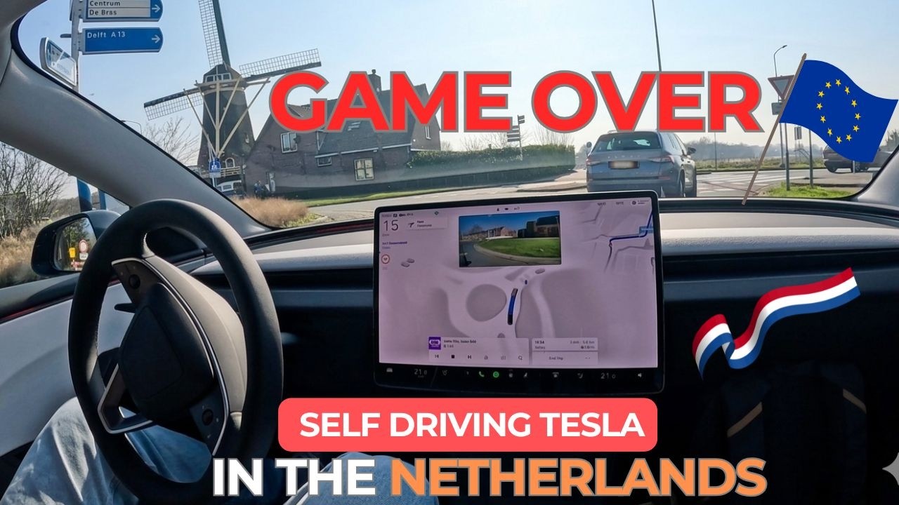 Tesla Full Self-Driving Demo in Europe | FSD Supervised in the Netherlands