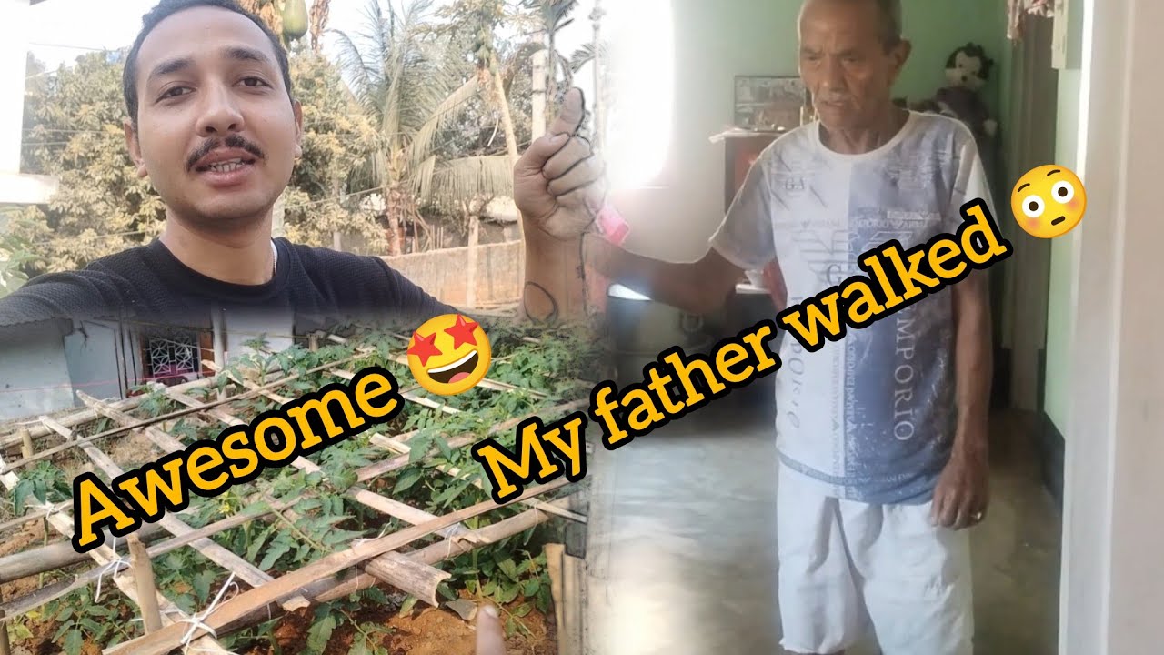 Today my father walked 😳 and a labourer uncle built something awesome 🤩.