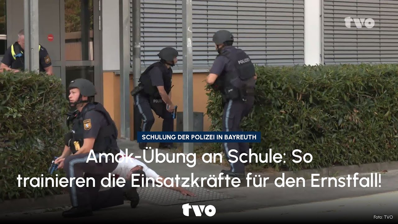 Amok-Übung an Schule in Bayreuth: So trainieren die Einsatzkräfte für den Ernstfall!