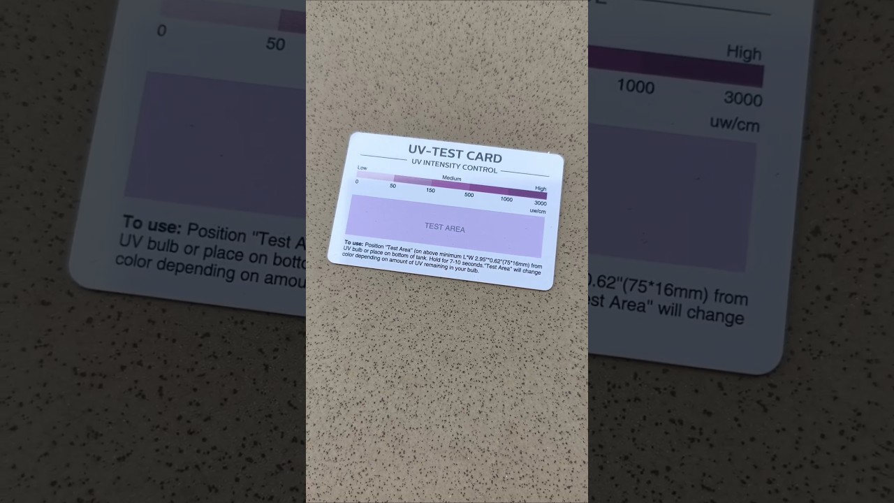 Wytrzymała karta testowa UV z PVC do pomiaru natężenia światła