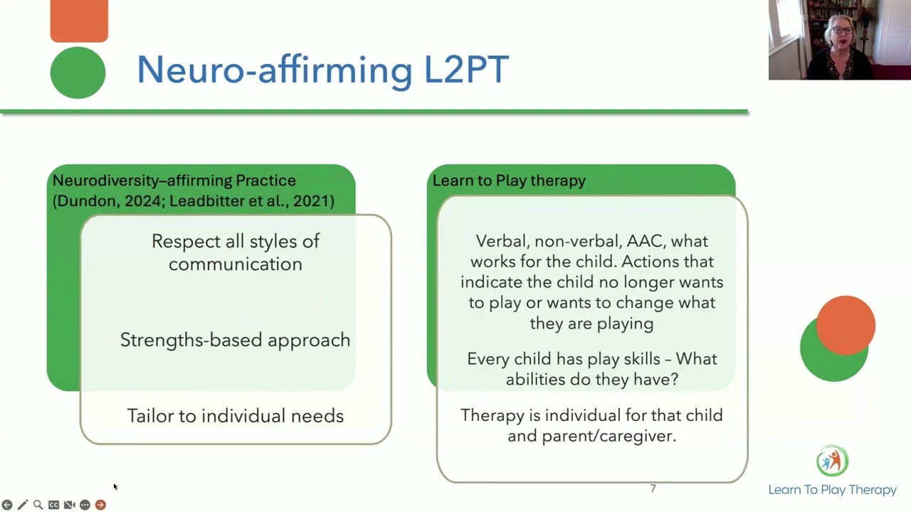 Neurodiversity-affirming practice in Learn to Play Therapy