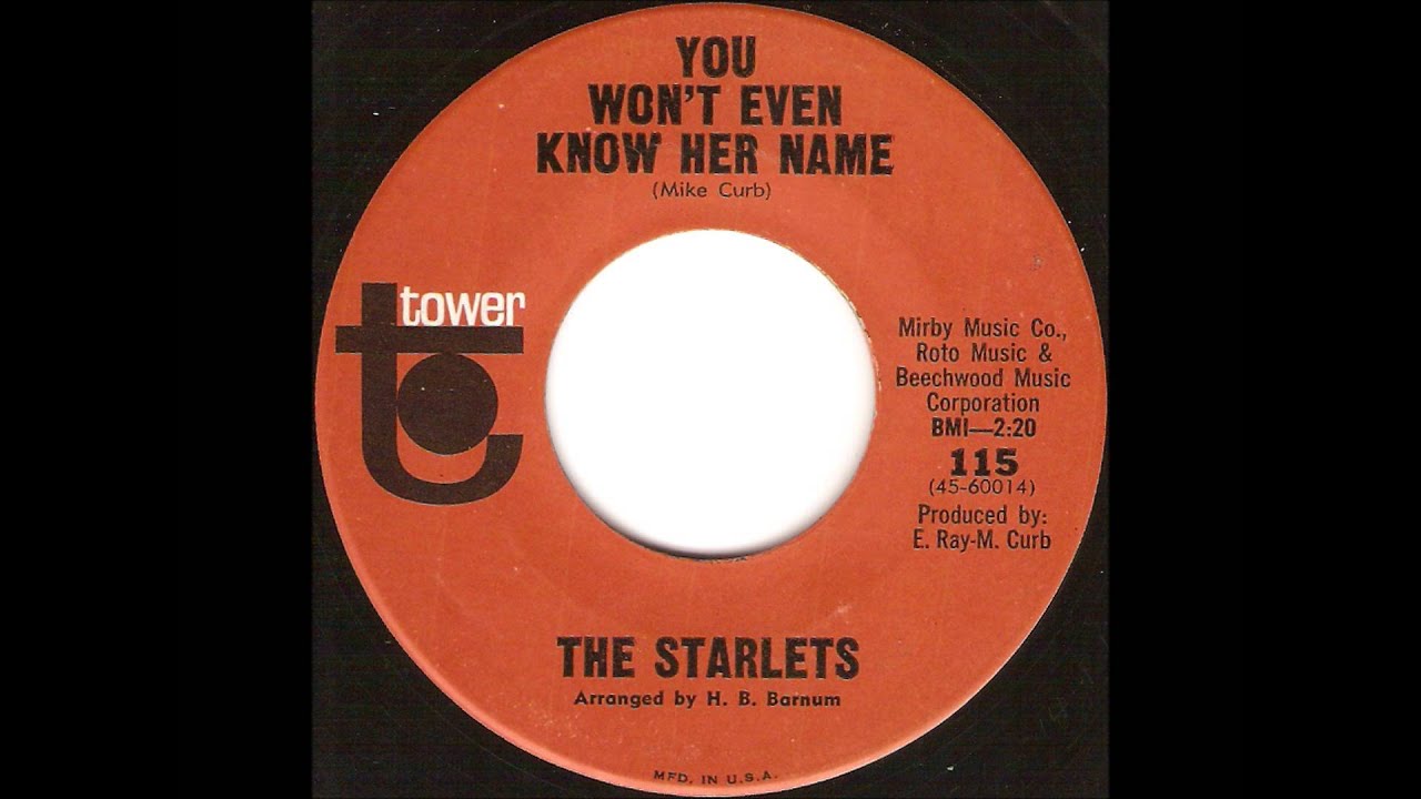 The Starlets - You Won't Even Know Her Name