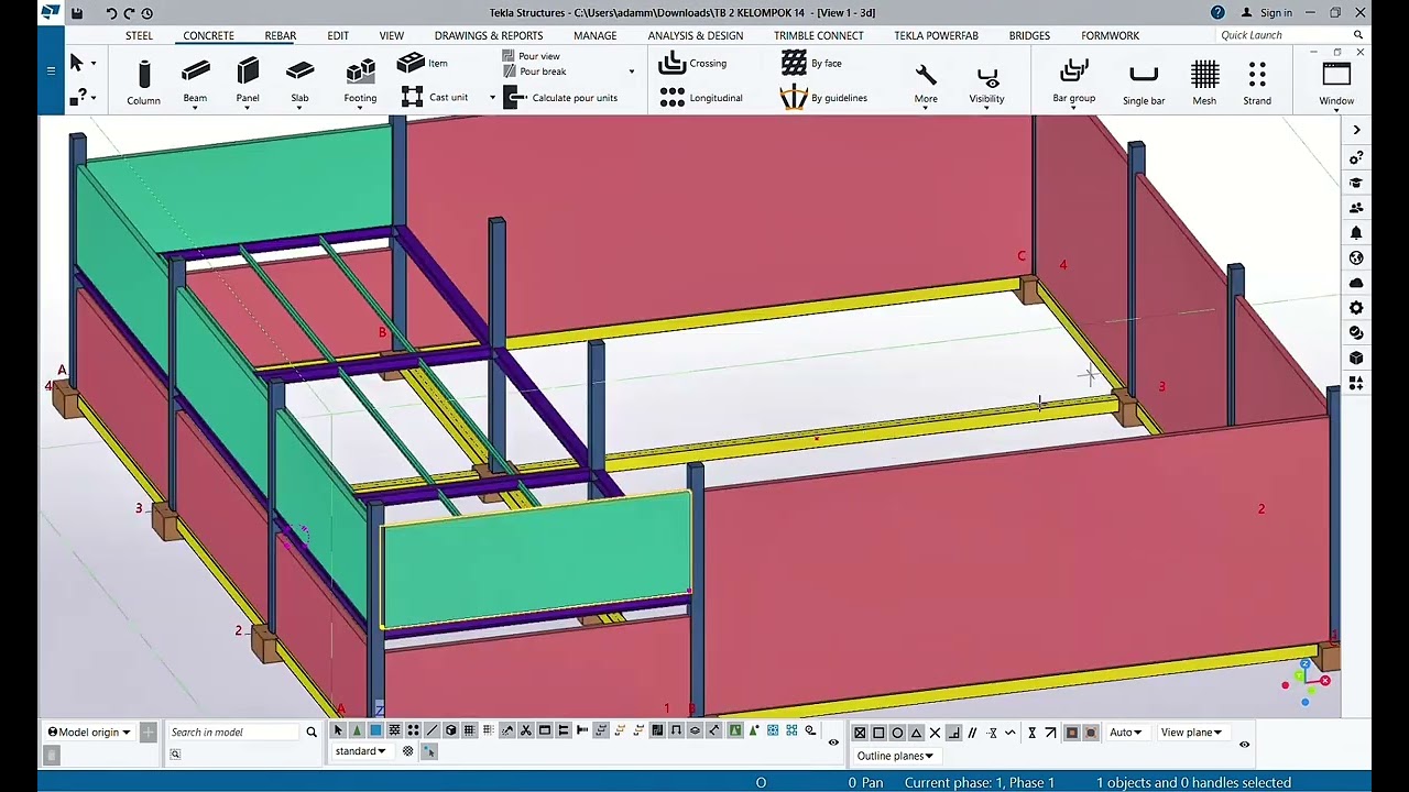 VIDEO TUTORIAL PEMBUATAN GUDANG MENGGUNAKAN TEKLA STRUCTURE - Kelompok 14