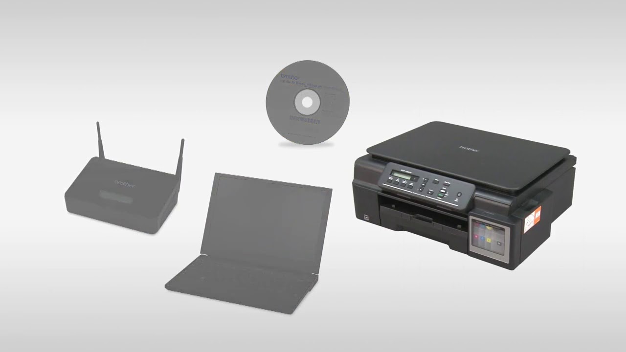 DCP T700W Wireless Setup without using a USB cable   YouTube