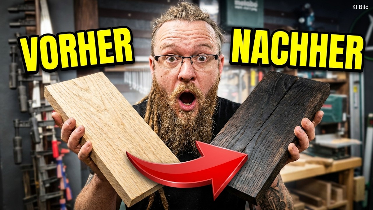 Holz künstlich altern lassen SO geht's 🤯 Holz färben mit Essig