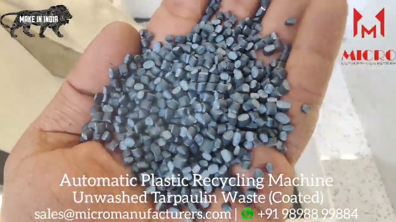 Tarpaulin Waste Plastic Recycling Machine | Pelletizer Machine |  Automatic Dana Making Machine