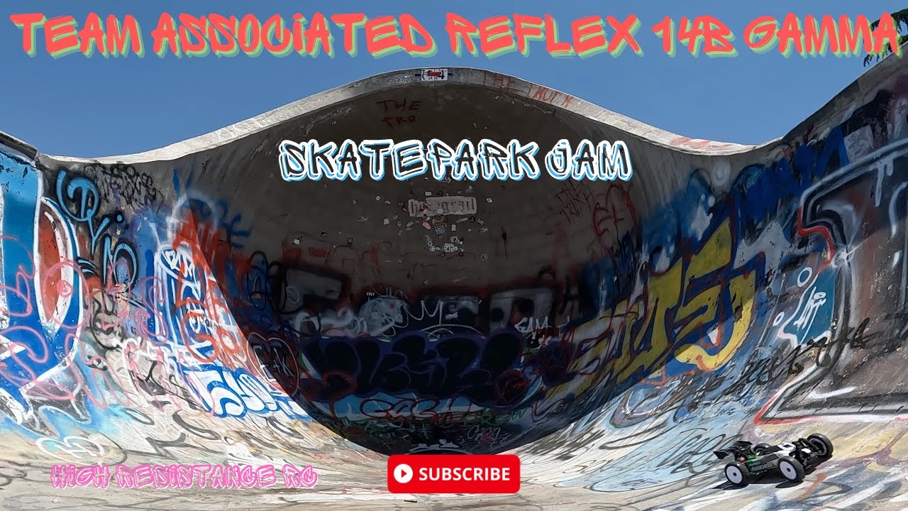 SUPER FAST Team Associated Reflex 14B Gamma TEARING UP skatepark THIS THING IS UNBREAKABLE!!!!