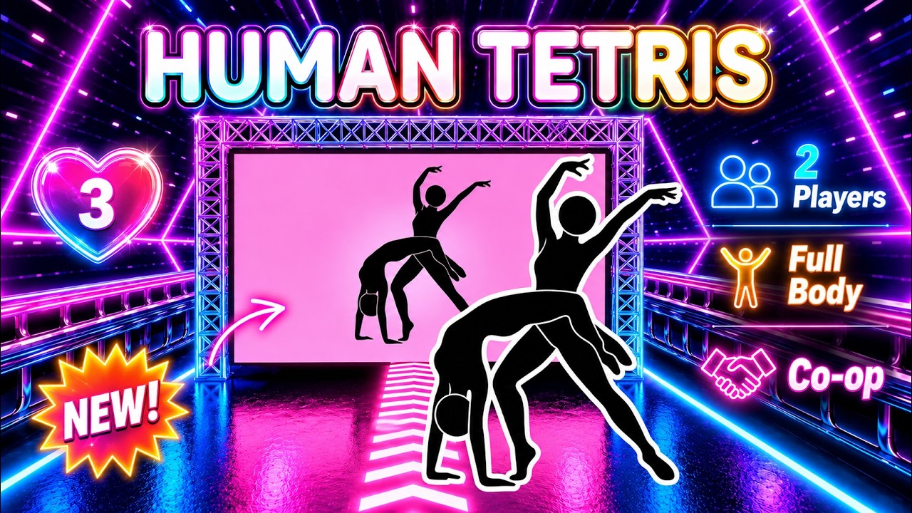HUMAN TETRIS | Immersive Interactive Warm Up | Full Body | 2 Players #3