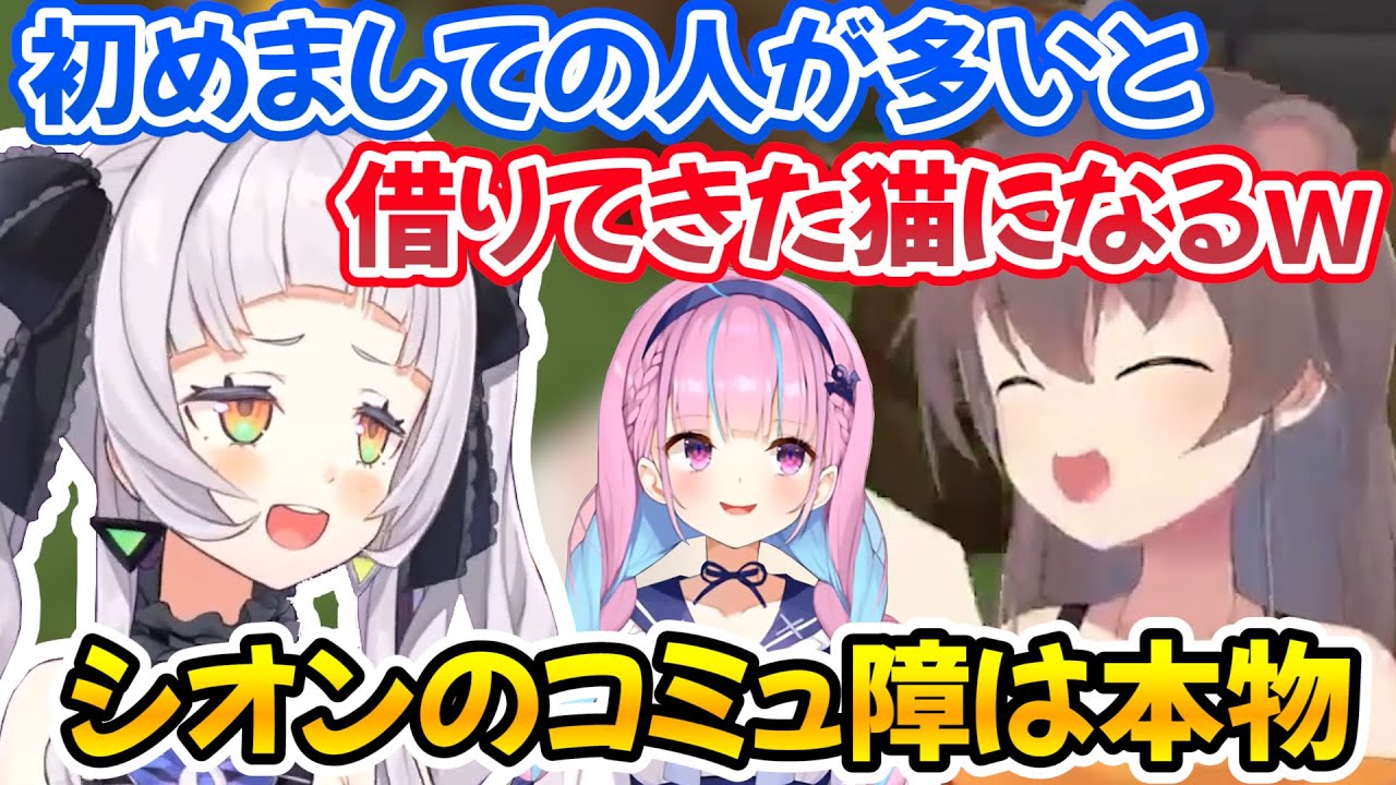 シオンちゃんのコミュ障っぷりはあくたんを超えていると話すまつりｗ【ホロライブ切り抜き/夏色まつり/鷹嶺ルイ/沙花叉クロヱ/紫咲シオン】