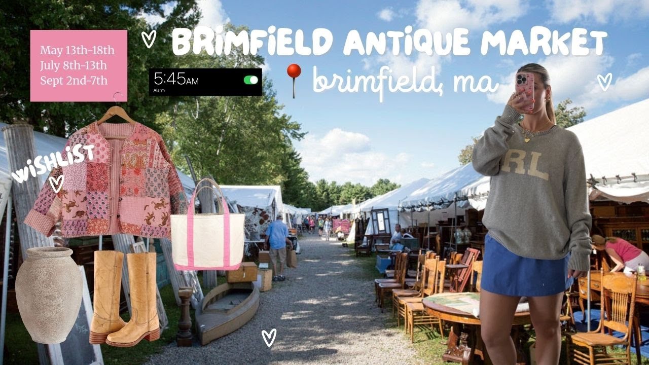 brimfield antique market (yes, that one from TikTok) 🍓 thrift vlog, haul + honest thoughts