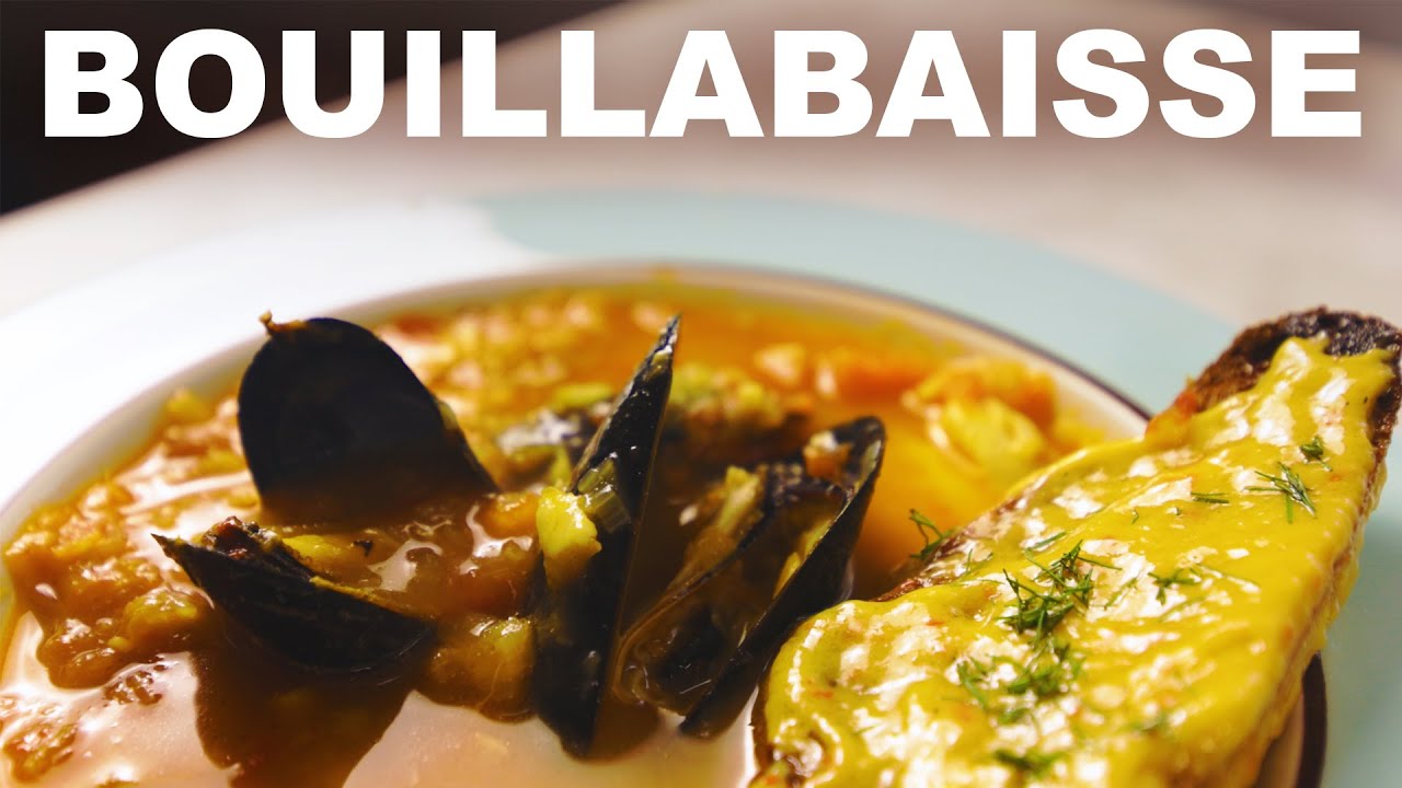 Bouillabaisse &mdash; Frenchy fish stew with croutons and rouille