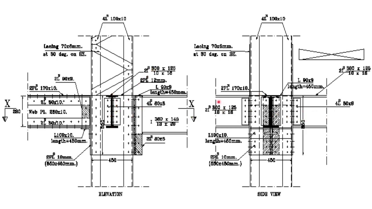 Civil Eng Drawing - Steel Solved Examples -1