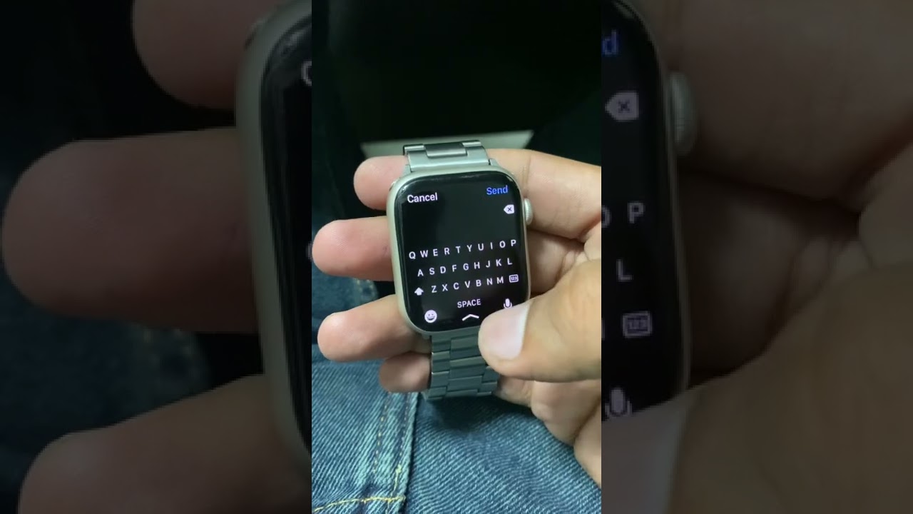 NEW Glide typing qwerty keyboard in apple watch 7 #apple #applewatch #gaming #technology
